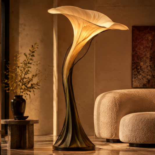 Sculptural Floral Floor Lamp – Warm Ambient Art Light