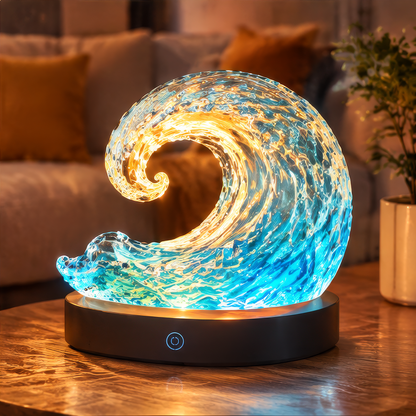 Ocean Wave Acrylic Lamp – 9-Color Touch Control Night Light