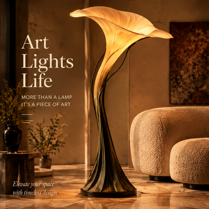 Sculptural Floral Floor Lamp – Warm Ambient Art Light