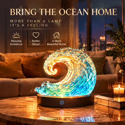 Ocean Wave Acrylic Lamp – 9-Color Touch Control Night Light