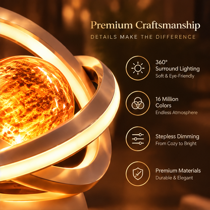 Orbit Planet Ring Lamp – 16-Million Color Dimmable Night Light