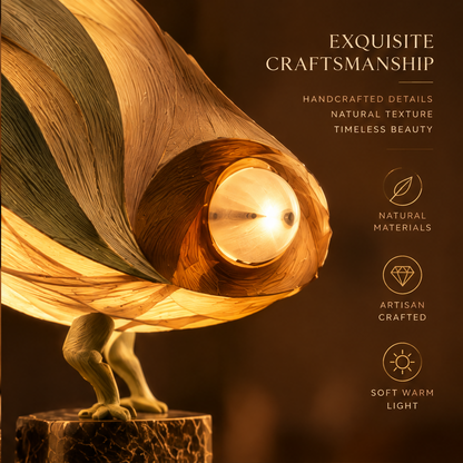 Sculptural Chameleon Table Lamp – Warm Ambient Art Light