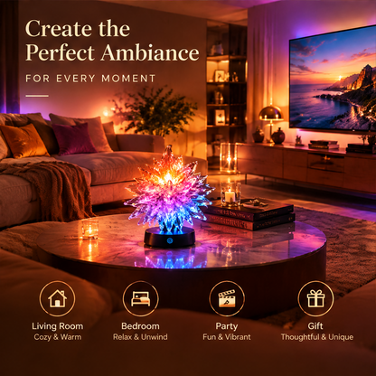 Crystal Starburst RGB Lamp – 16 Million Color Touch Control Night Light
