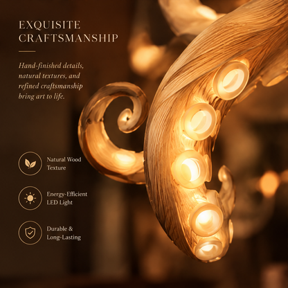 Sculptural Octopus Chandelier – Warm Ambient Pendant Light